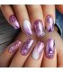 NA099 - Purple Glitter Diamond Nails